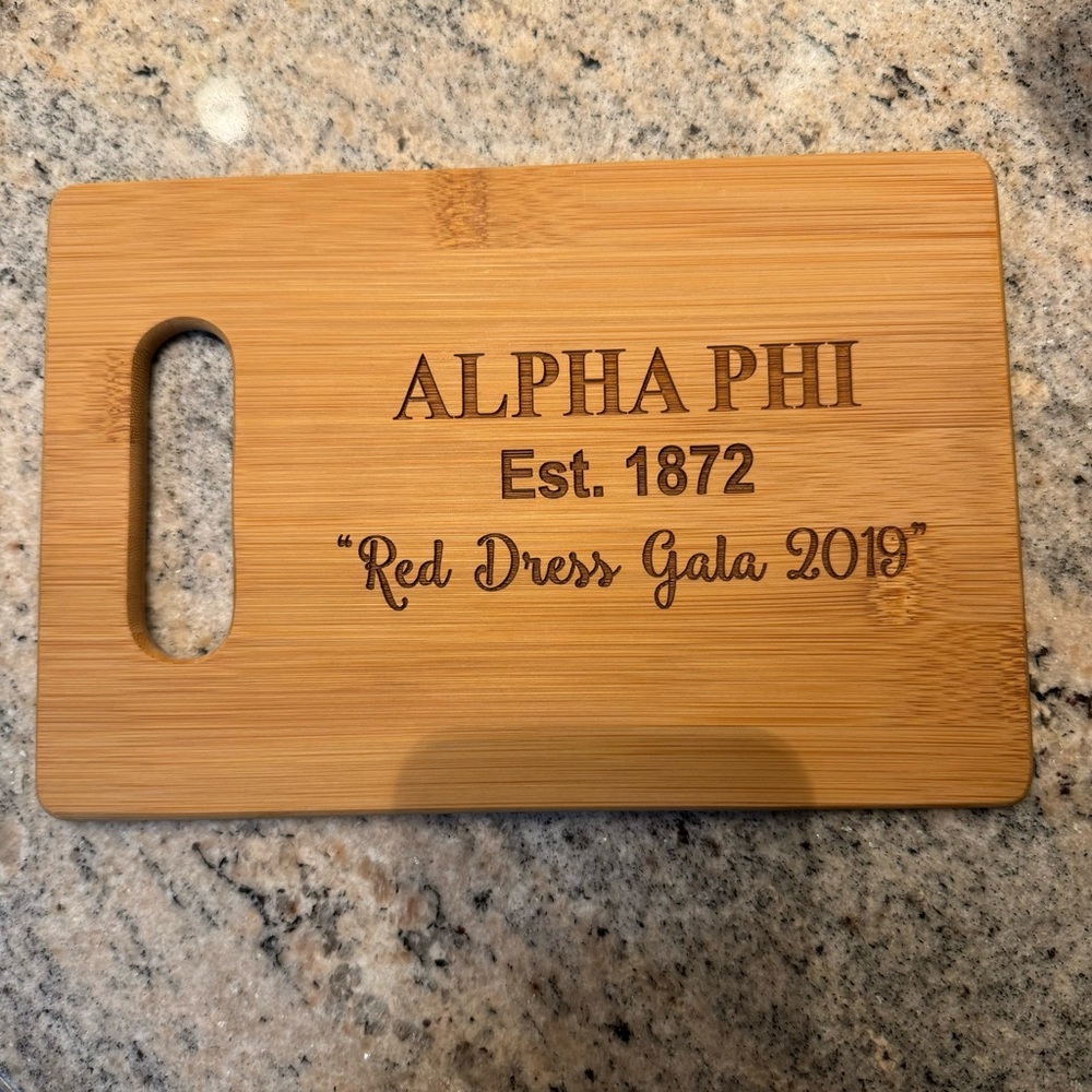 Alpha Phi Bamboo Board
